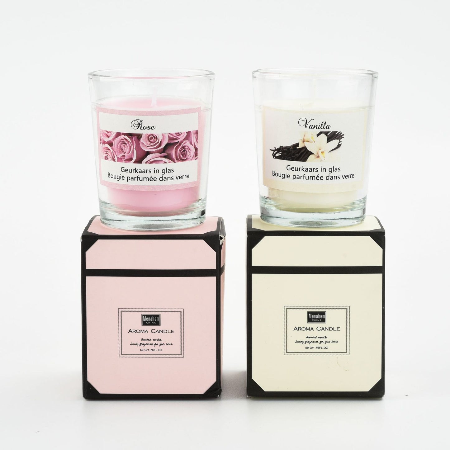 Bougie aromathérapeutique à la fragrance romantique